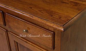 Credenza in legno massiccio con 4 ante e 4 cassetti da taverna o cucina